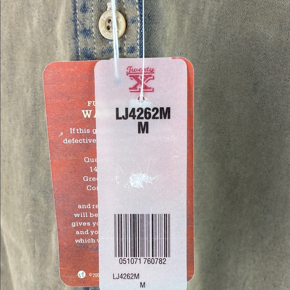 NWT Twenty X Wrangler Western Button-Up Shirt Size M - Picture 7 of 13